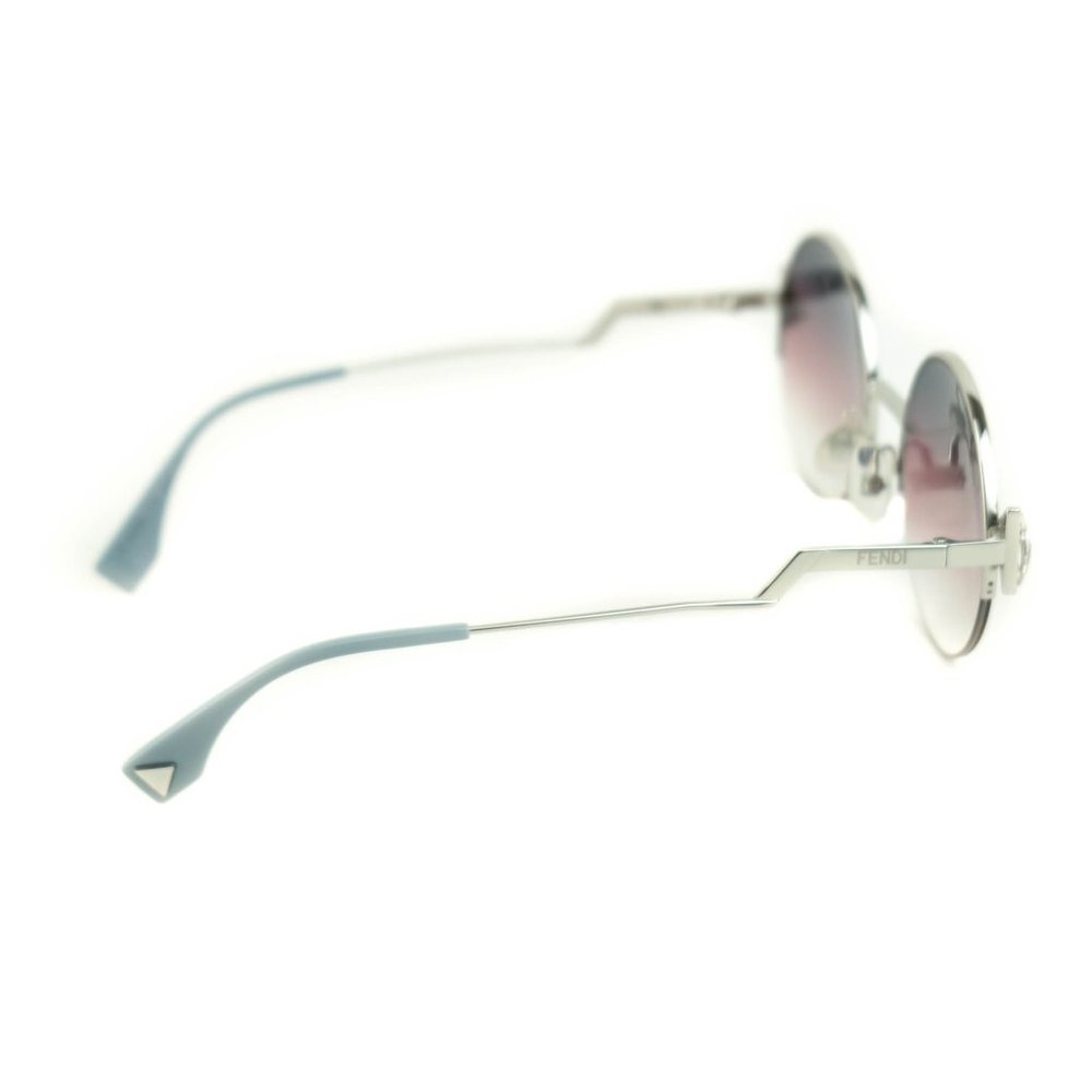 FENDI Silver/Blue Crystals Logo Sunglasses (nn) - Picture 5 of 10